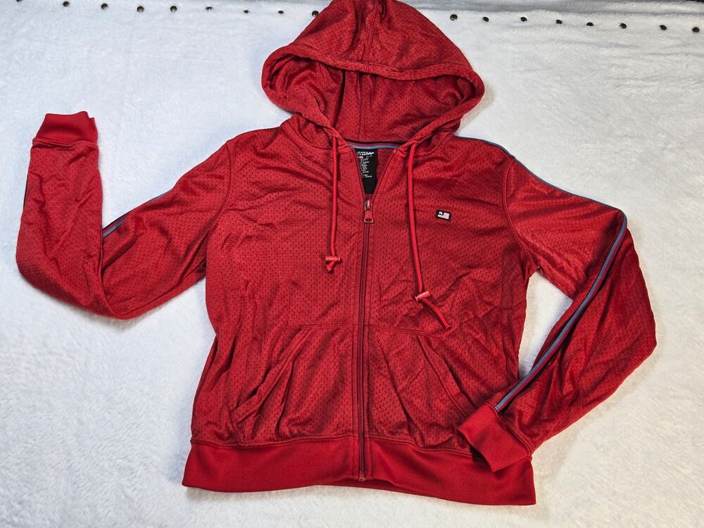 Rare Y2K VTG Womens Polo Jean Co. Ralph Lauren Mesh Track Jacket- Size Med.